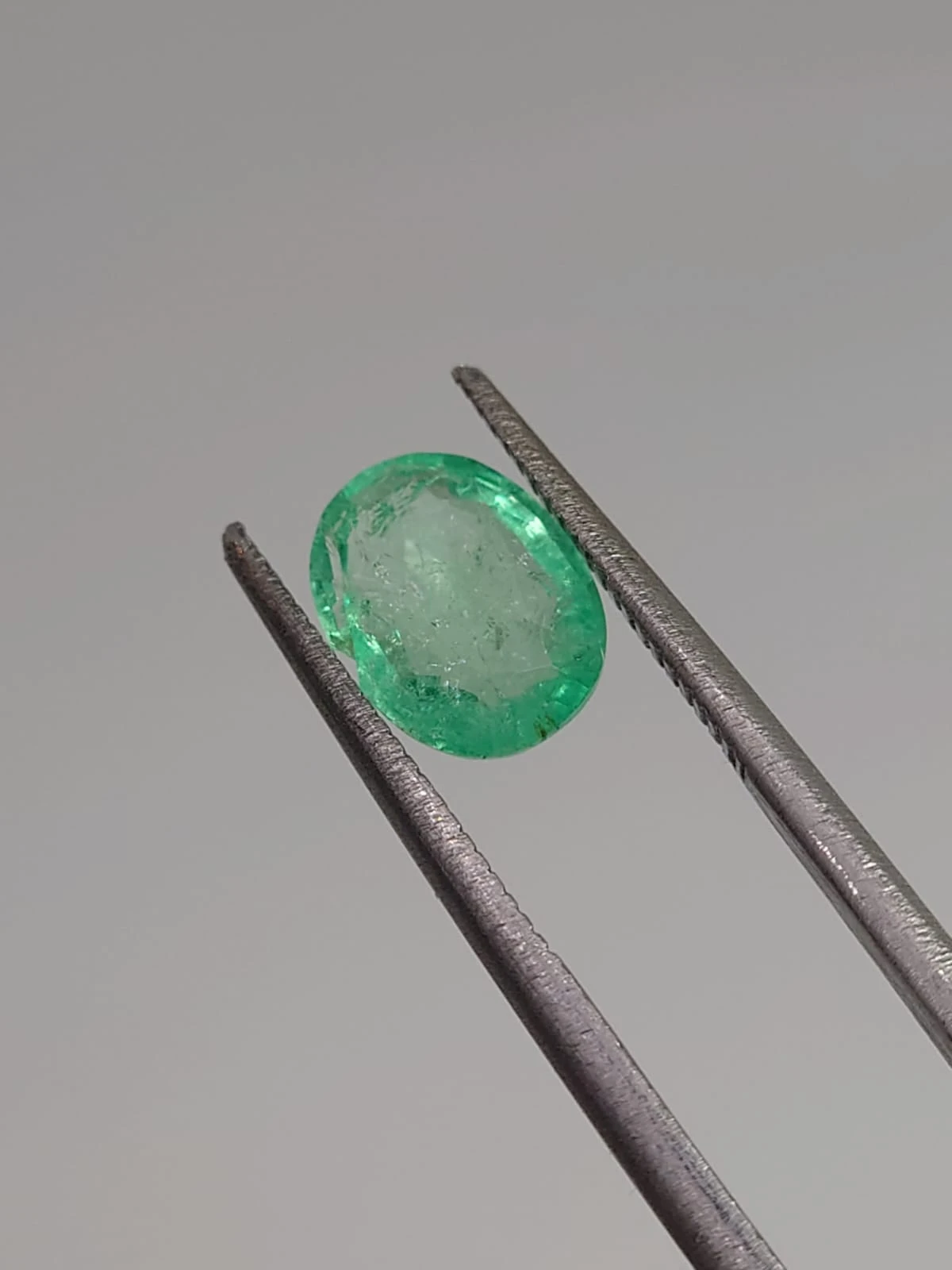 1.22ct Natural Mint Green Emerald Oval Shape Loose Gemstone From Panjshir Afghanistan — view 1